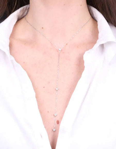 COEUR DE MER Collana in Acciaio lunga con cristalli