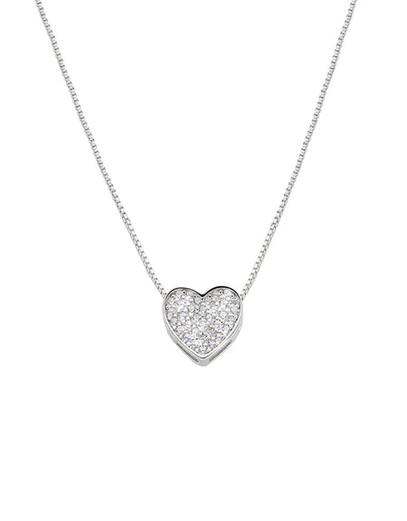 AMEN Collana Cuore Luminoso Pavé
