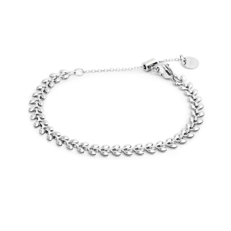 MARLÙ Bracciale catena a foglia chevron