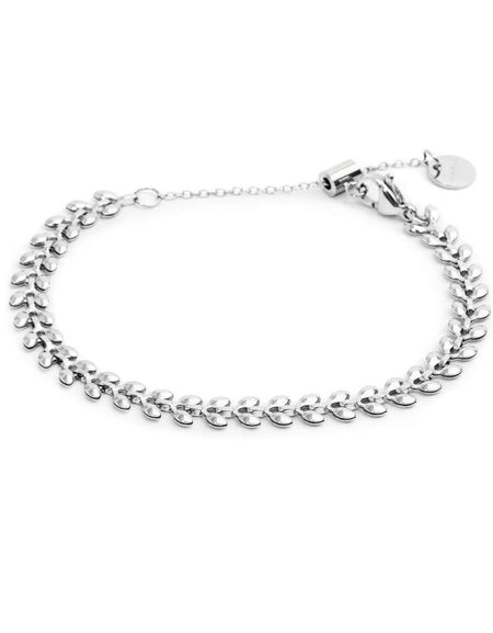 MARLÙ Bracciale catena a foglia chevron