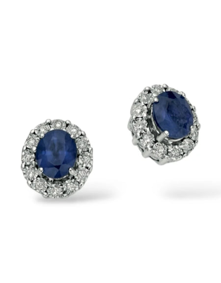 OROGIOIA Orecchini con zaffiri in oro 9 kt