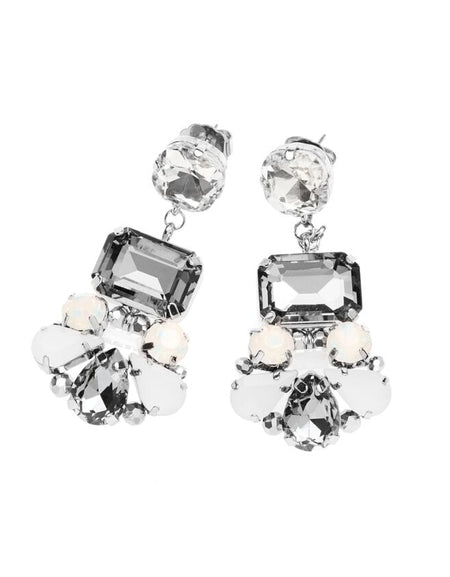 OTTAVIANI Orecchini Donna Pendenti con Cristalli Fumé e Strass