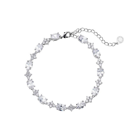 OTTAVIAN Bracciale Elegance con Zirconi Bianchi Taglio Ovale e Rotondo