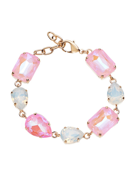 OTTAVIANI Bracciale Moda con Cristalli Bianco Latte e Rosa