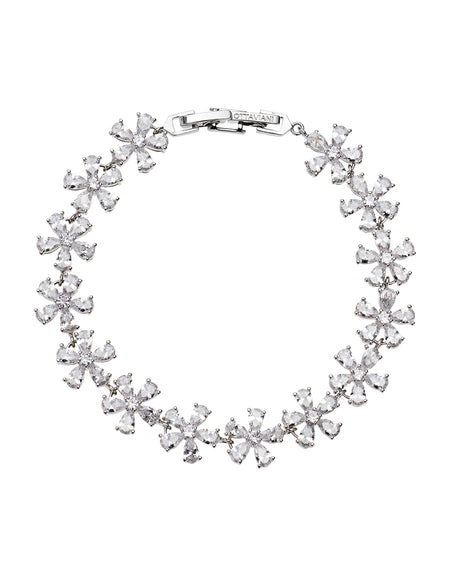 OTTAVIANI Bracciale Elegance con Fiori di Zirconi Bianchi