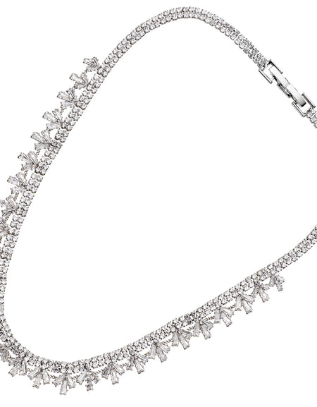 OTTAVIANI Collana Elegance con Zirconi Taglio Rotondo e Baguette