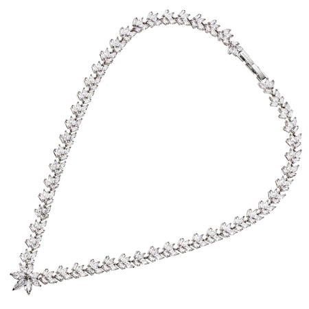 OTTAVIANI Collana Elegance con Zirconi Taglio Navetta e Baguette