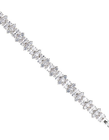 OTTAVIANI Bracciale Elegance con Zirconi bianchi Taglio Ovale e Rotondo