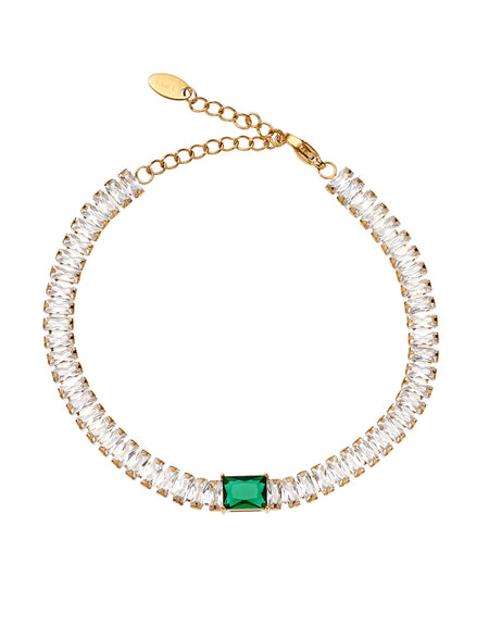 OTTAVIANI Bracciale Elegance Dorato con Zirconi Taglio Baguette