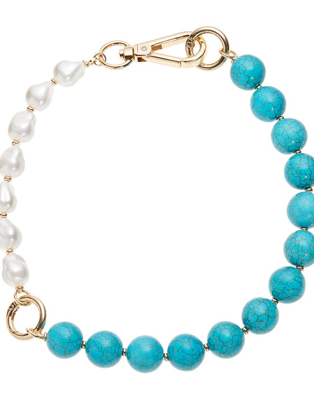 OTTAVIANI Collana girocollo Perle Brocche e Turchese