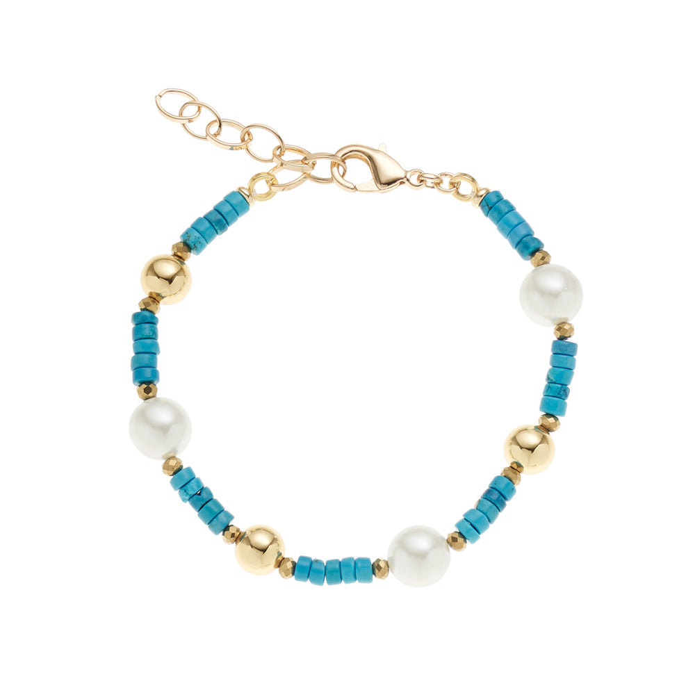 OTTAVIANI Bracciale Donna Moda con Perle e perline Turchesi