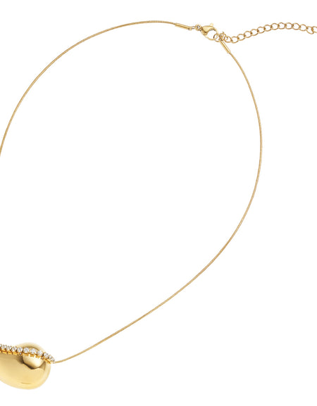 OTTAVIANI Collana donna Moda dorata con pendente Goccia e Cristalli Bianchi