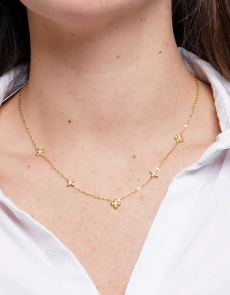 COEUR DE MER Collana in Acciaio fiori gold