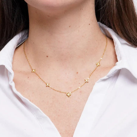 COEUR DE MER Collana in Acciaio fiori gold