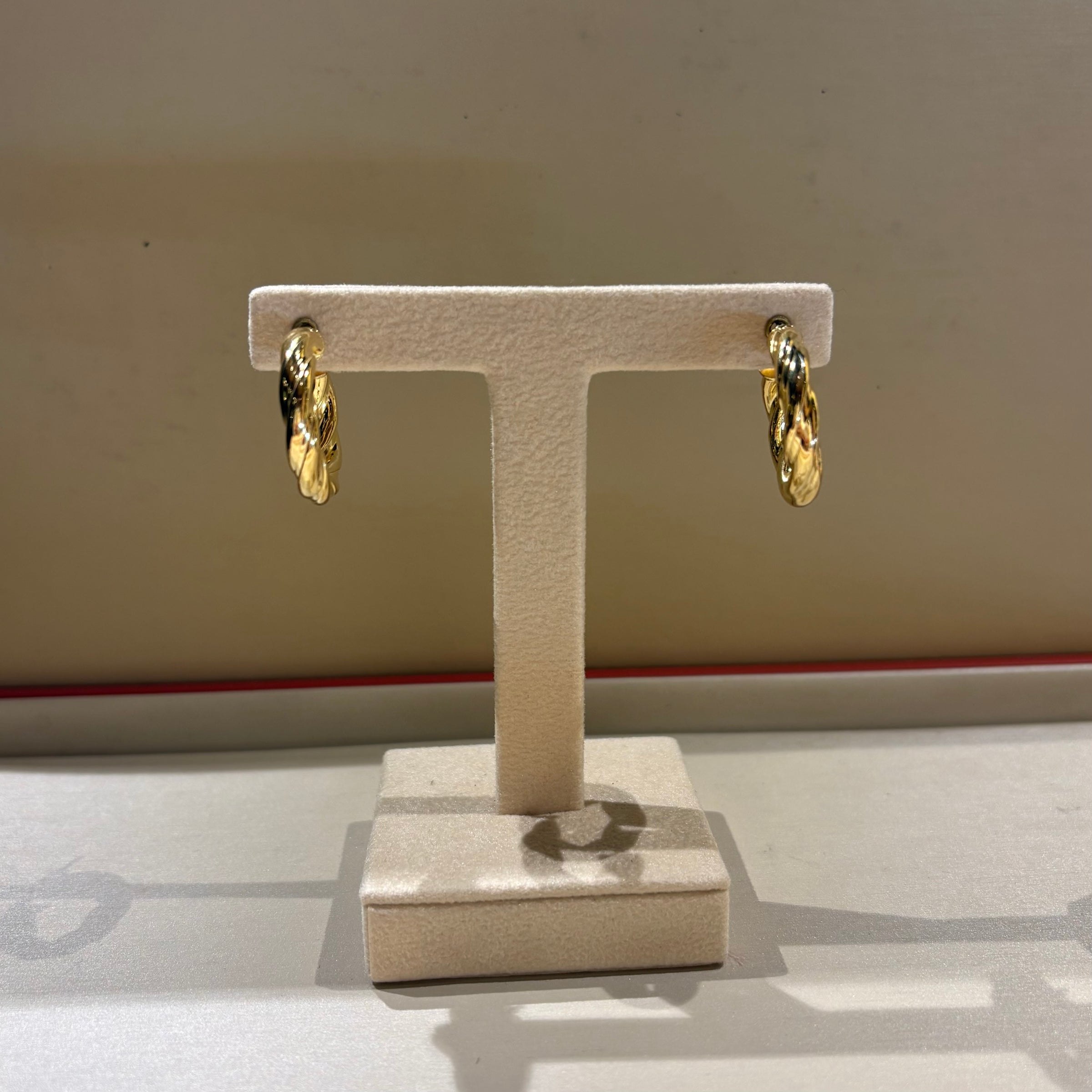 Orecchini a Cerchio in Argento Dorato 925