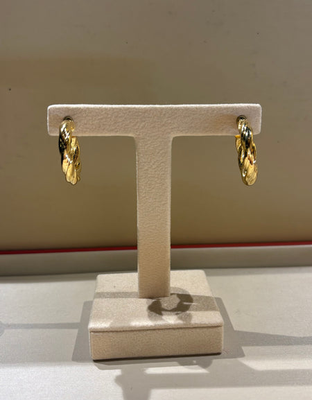 Orecchini a Cerchio in Argento Dorato 925