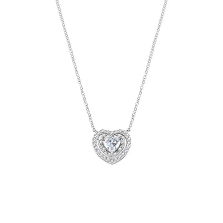 Amen Collana Batticuore con Zircone Bianco