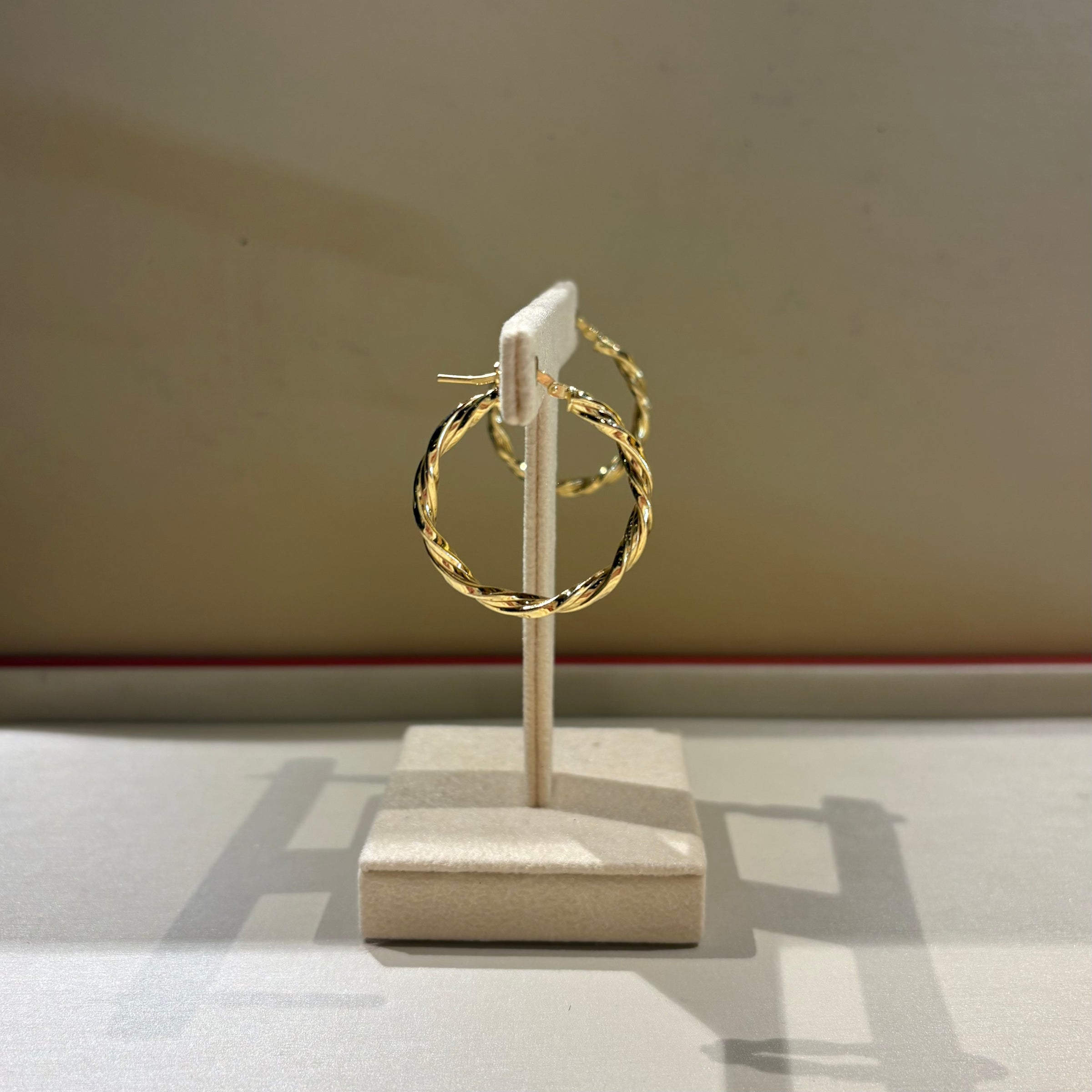 Orecchini a Cerchio in Argento dorato 925