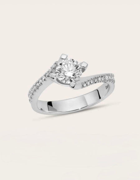 DONNAORO Anello in oro 18kt e diamanti 0.25ct