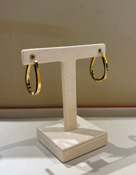 Orecchini a Cerchio in Argento Dorato 925