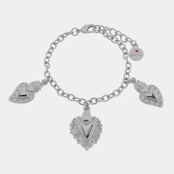 AMONAPOLI Bracciale in Metallo cuore sacro
