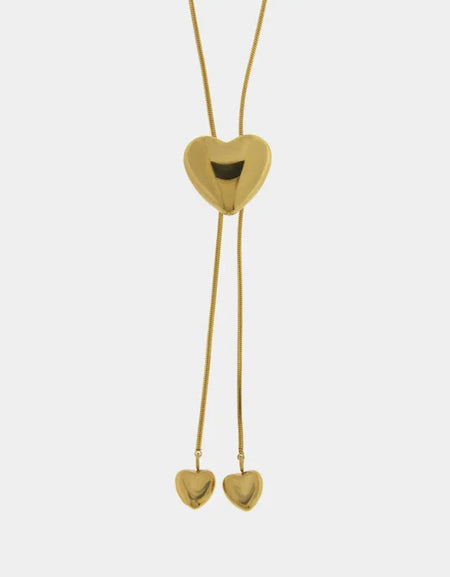 COEUR DE MER Collana in Acciaio lunga con cuori