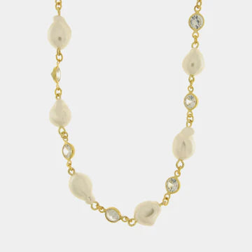 AMOVENEZIA Collana in Metallo perle grandi