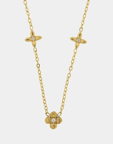COEUR DE MER Collana in Acciaio fiori gold