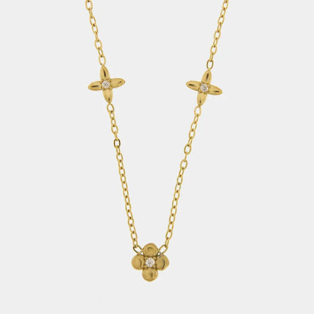 COEUR DE MER Collana in Acciaio fiori gold