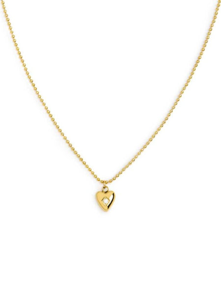 MARLÙ Collana con cuore centrale con zircone