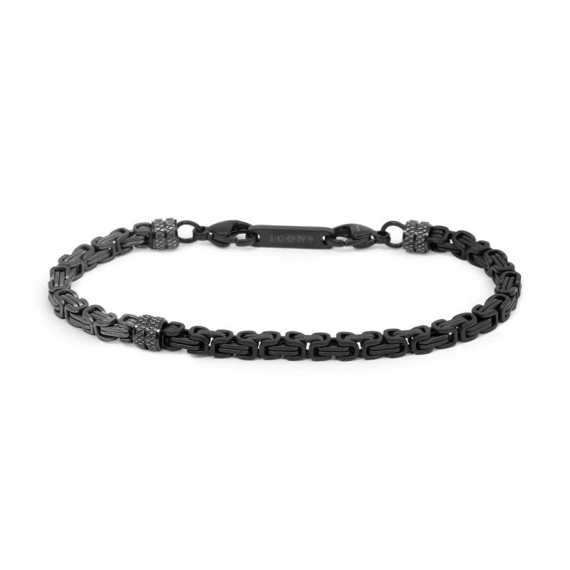 MARLÙ Bracciale uomo catenza bizantina da 0,4cm