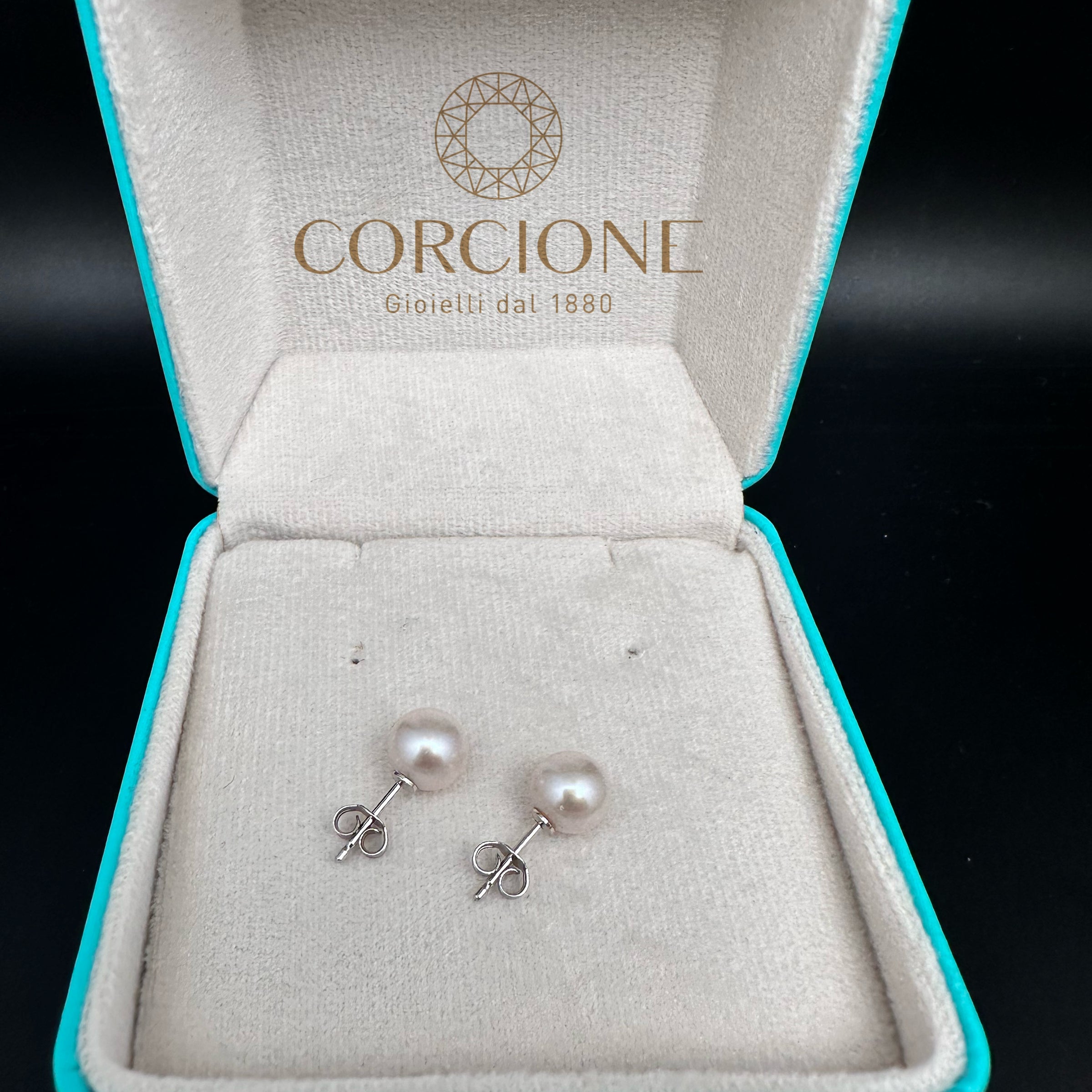 LUCE DI DONNAORO Orecchini di Perle Selene 8-8.5mm in Oro Bianco 18kt