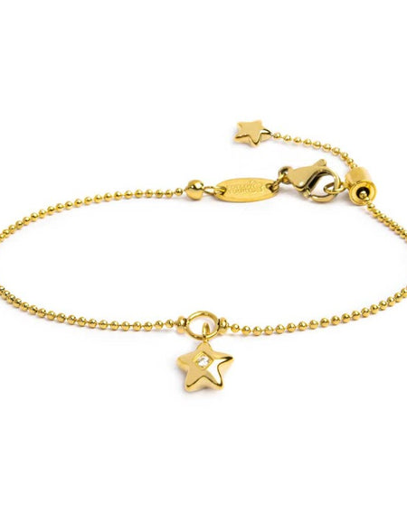 MARLÙ Bracciale catena a sfere con stella con zircone