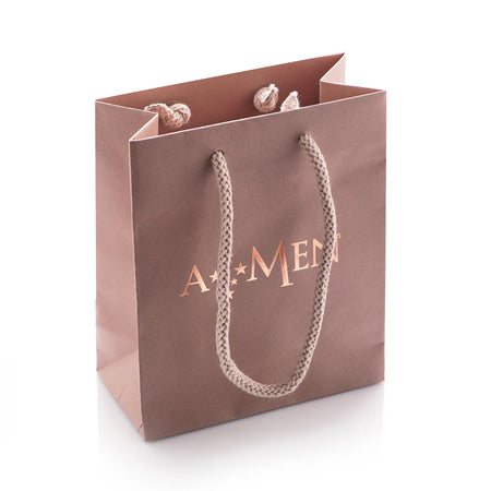 Amen Anello Nodo d'Amore in Ottone con Zirconi