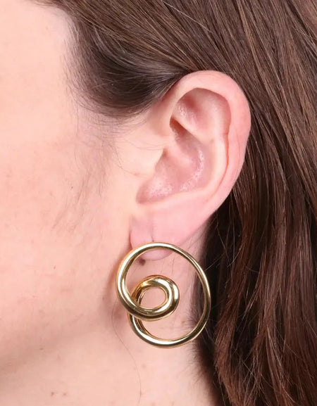 COEUR DE MER Orecchini in Acciaio cerchio intrecciato