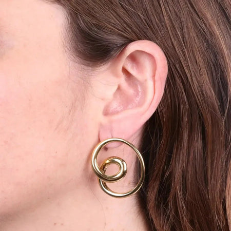 COEUR DE MER Orecchini in Acciaio cerchio intrecciato