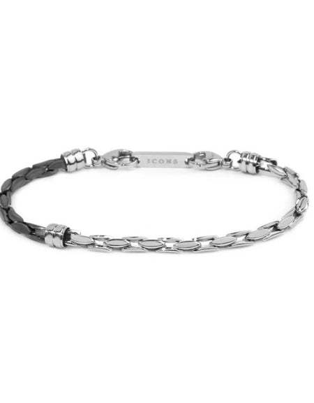 MARLÙ Bracciale uomo catena squadrata
