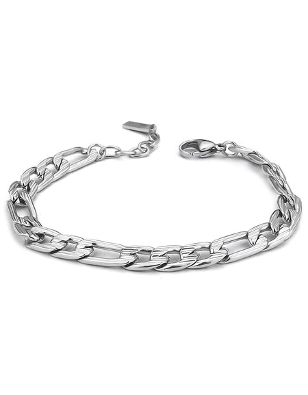 BOCCADAMO MAN Bracciale maglia Grumetta Graffiata