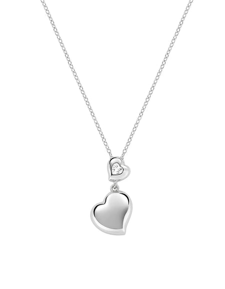 AMEN Collana Cuori Gemelli con Zircone