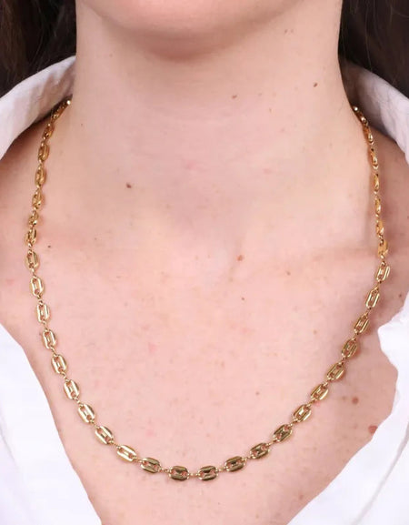 COEUR DE MAR Collana in Acciaio con maglie marine