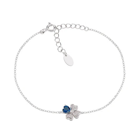 AMEN Bracciale "Quadricuore" in Argento con Zirconi