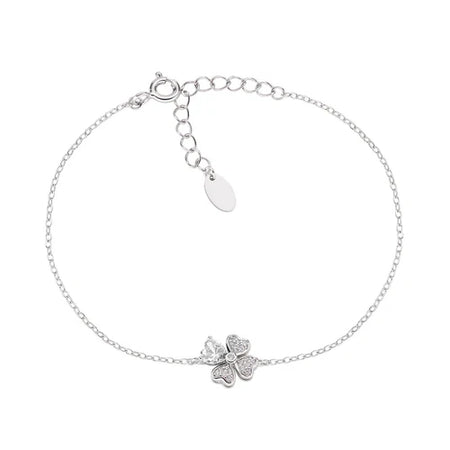 AMEN Bracciale "Quadricuore" in Argento con Zirconi