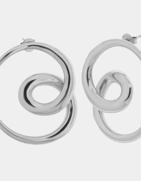 COEUR DE MER Orecchini in Acciaio cerchio intrecciato