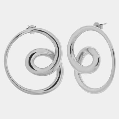 COEUR DE MER Orecchini in Acciaio cerchio intrecciato