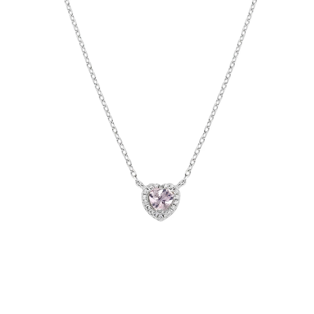 Amen Collana Dolce Cuore Rosa Morganite