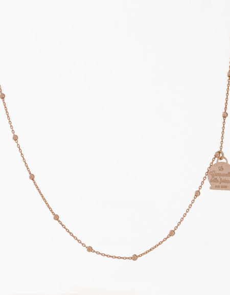 Catena con Logo corta argento 925 °/°° rosèe CAPRI byMeg