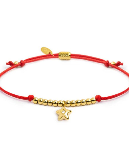 MARLÙ Bracciale cordino con pendente stella con zircone
