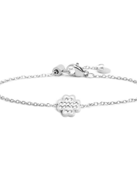 MARLÙ Bracciale quadrifoglio con cristalli