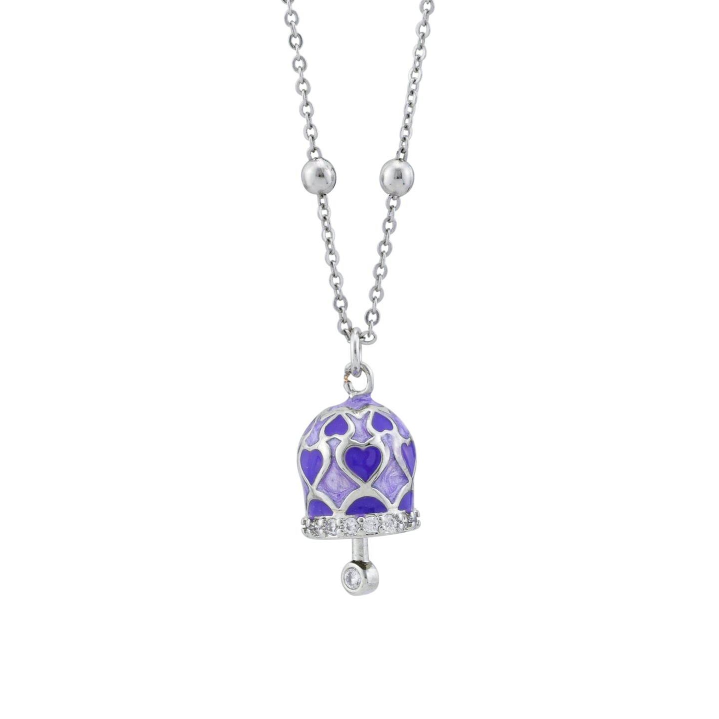 Avalaya Collana multifilo in argento metallizzato con Avalaya Collana multifilo in argento metallizzato con