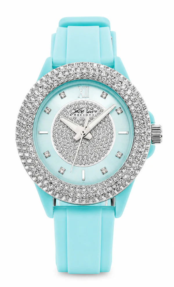 4US Cesare Paciotti Orologio da Donna Turchese chiaro in Silicone